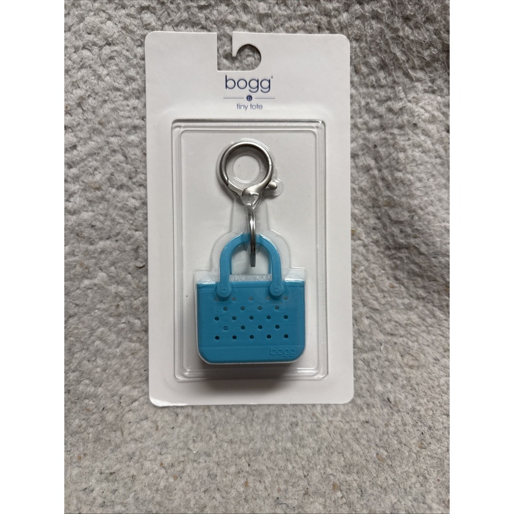 BOGG Tiny Tote keychain & clip-on bag charm‎ Bright Blue Teal NIP bogg bag mini